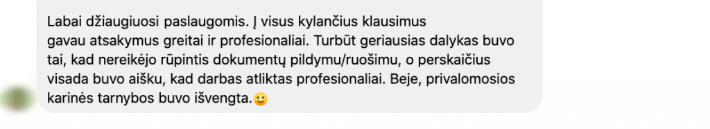 Kliento atsiliepimas 4